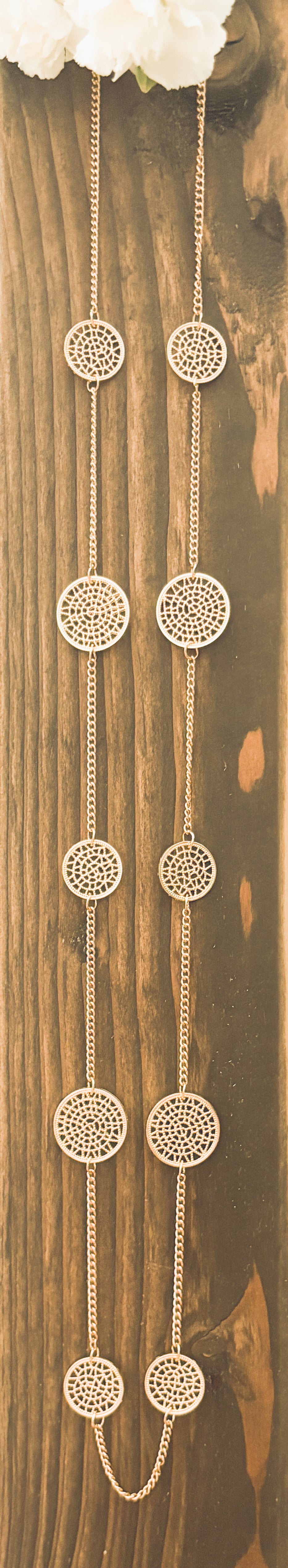 Beautiful Gold Disc Necklace