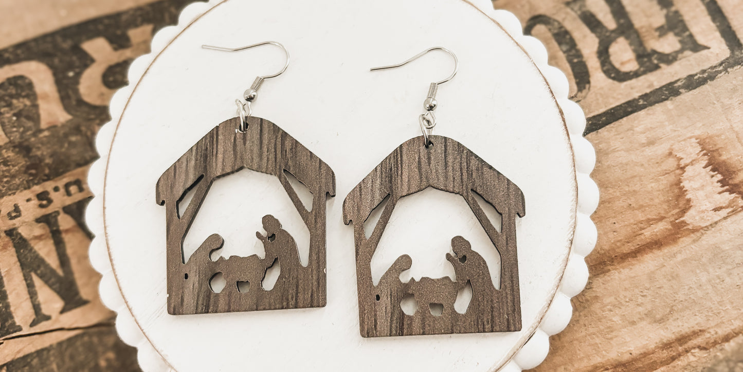 Beautiful Christmas Nativity Earrings