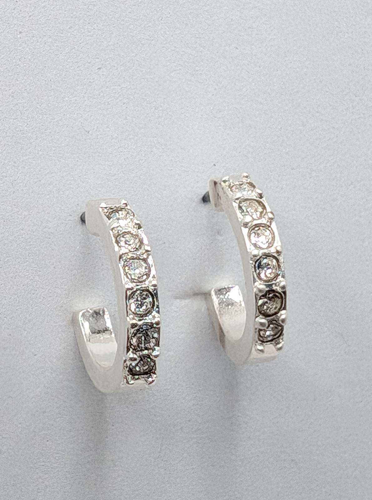 Beautiful 5 Pair Set of Silver Hoop Earrings