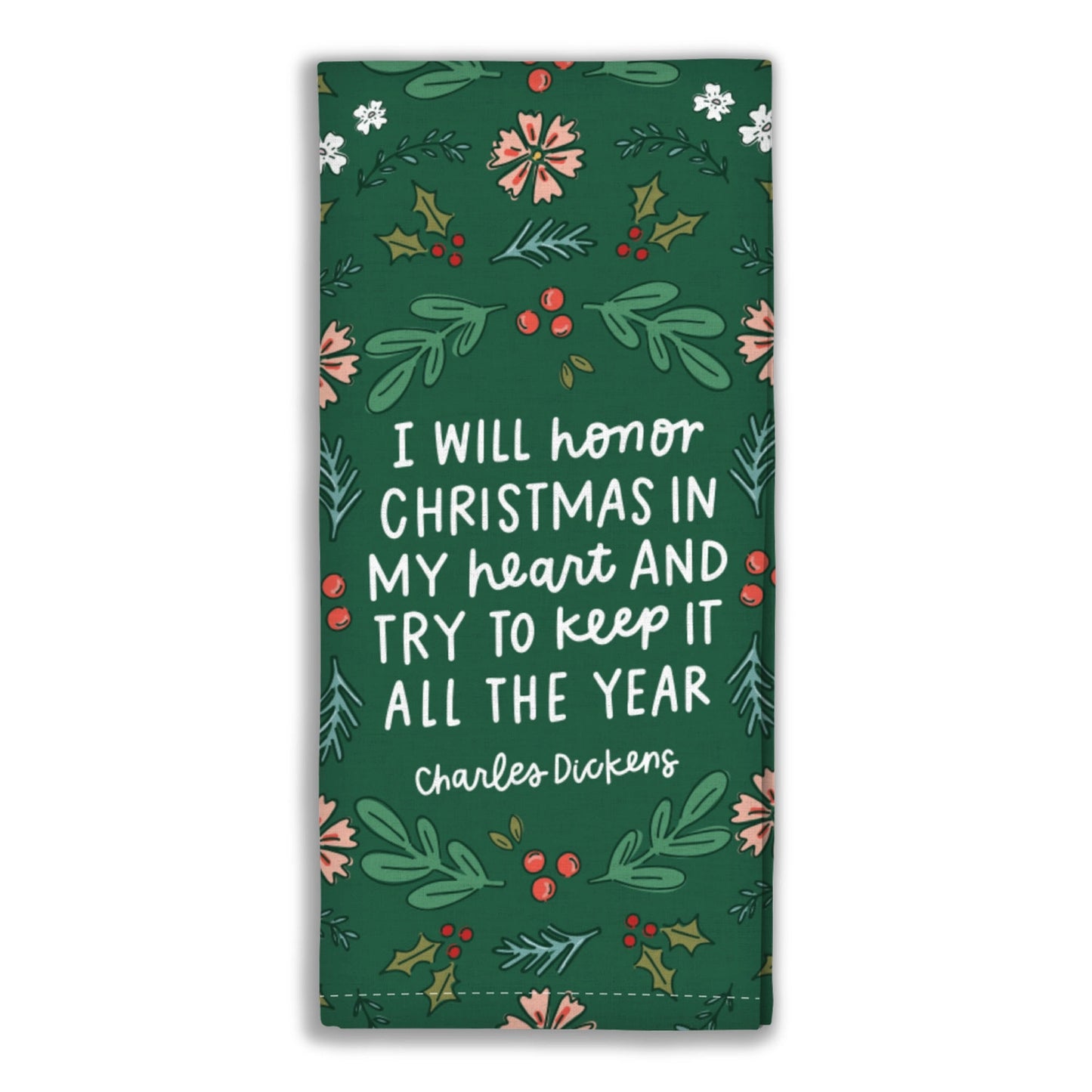 Christmas in My Heart Tea Towel