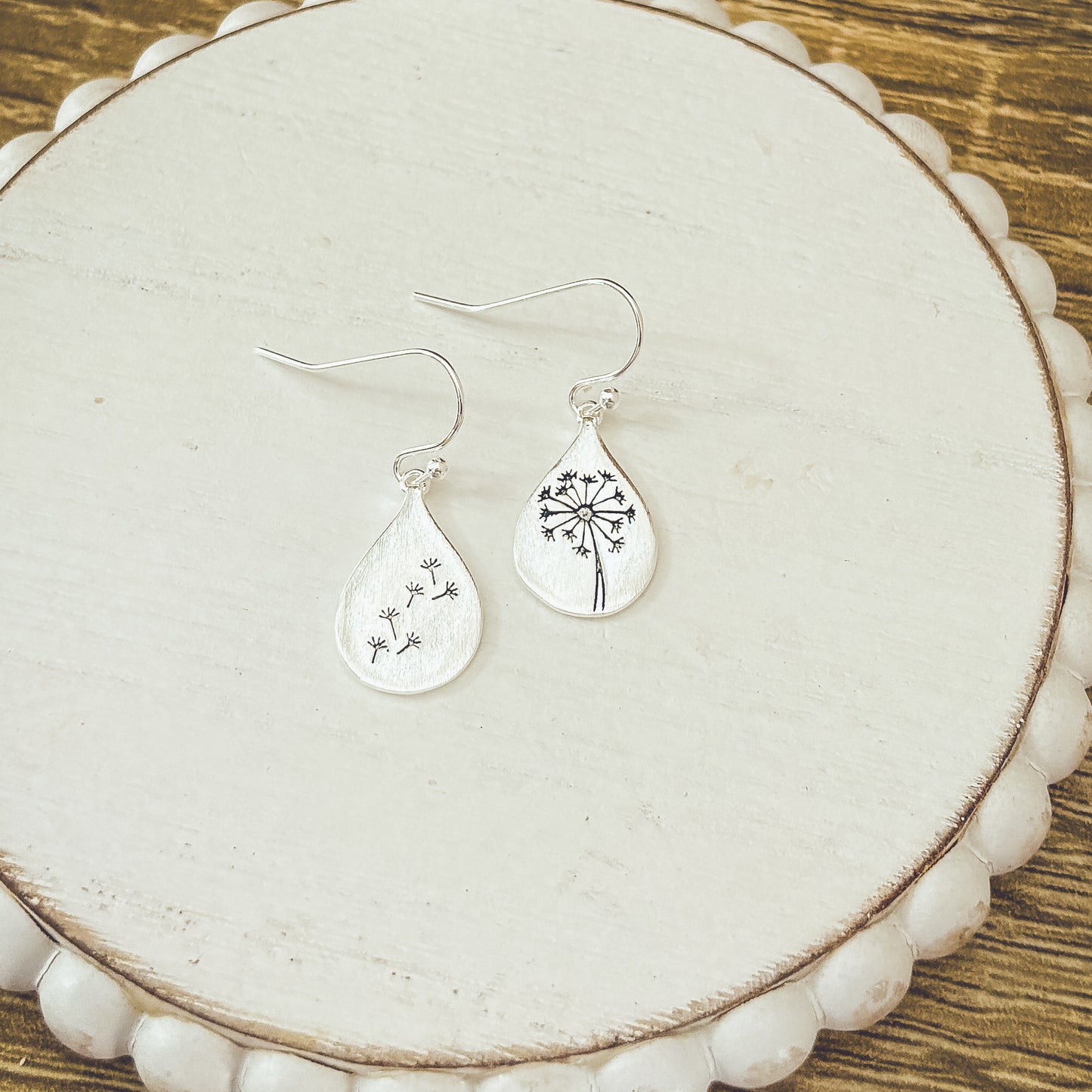 Beautiful Dainty Dandelion Drop Earrings