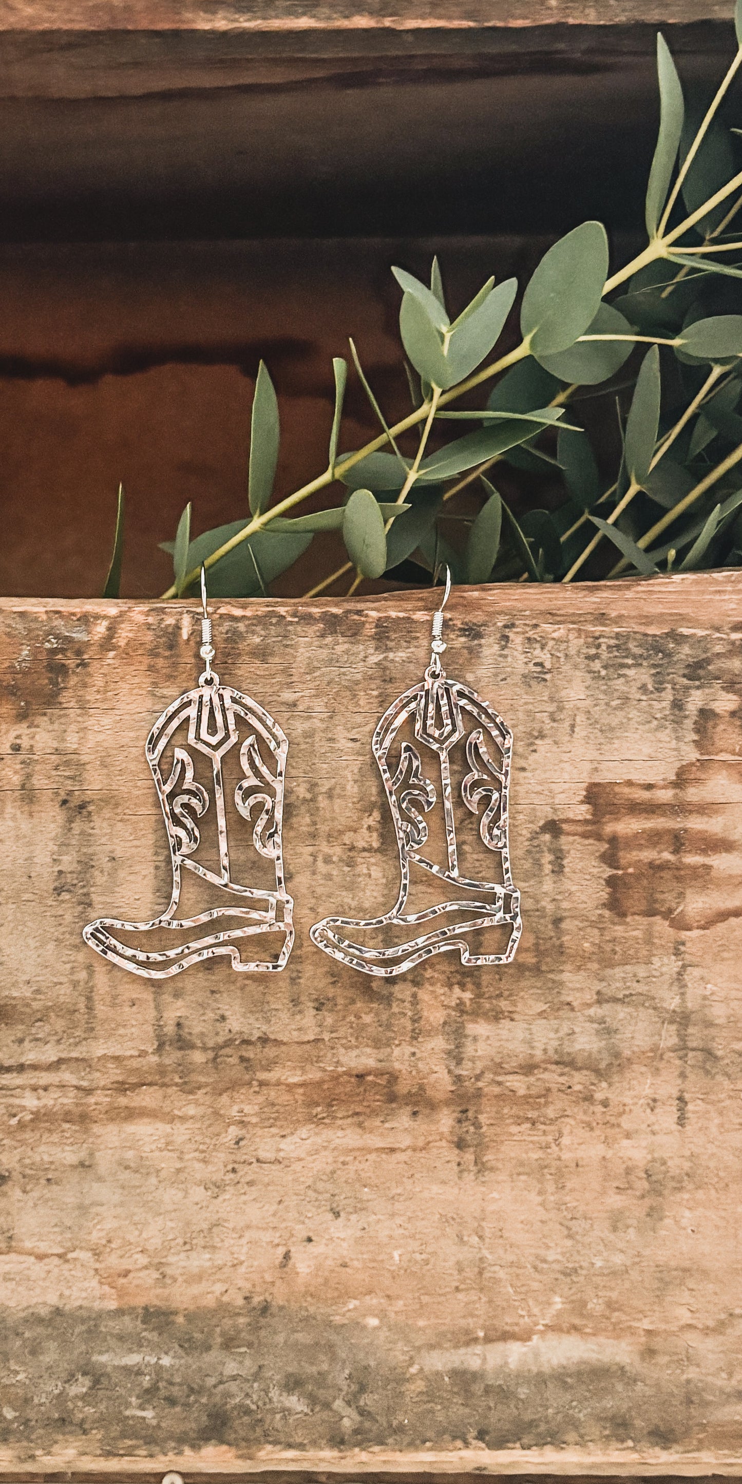 Beautiful Cowboy Boot Earrings - Gold or Silver