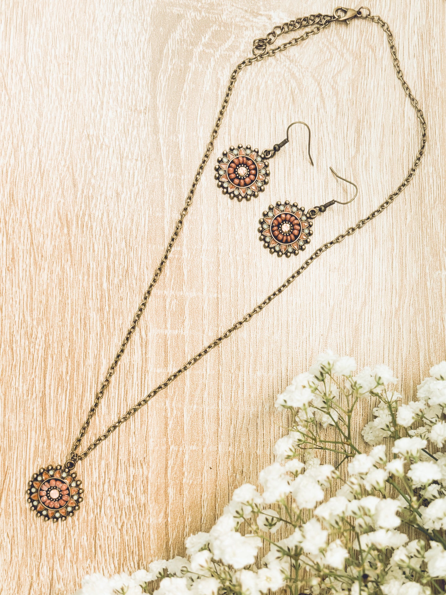 Beautiful Boho Necklace and Earring Set