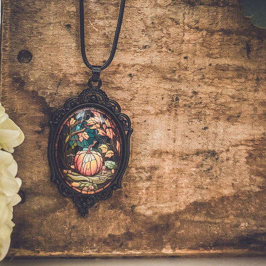 Beautiful Fall Pumpkin Necklace