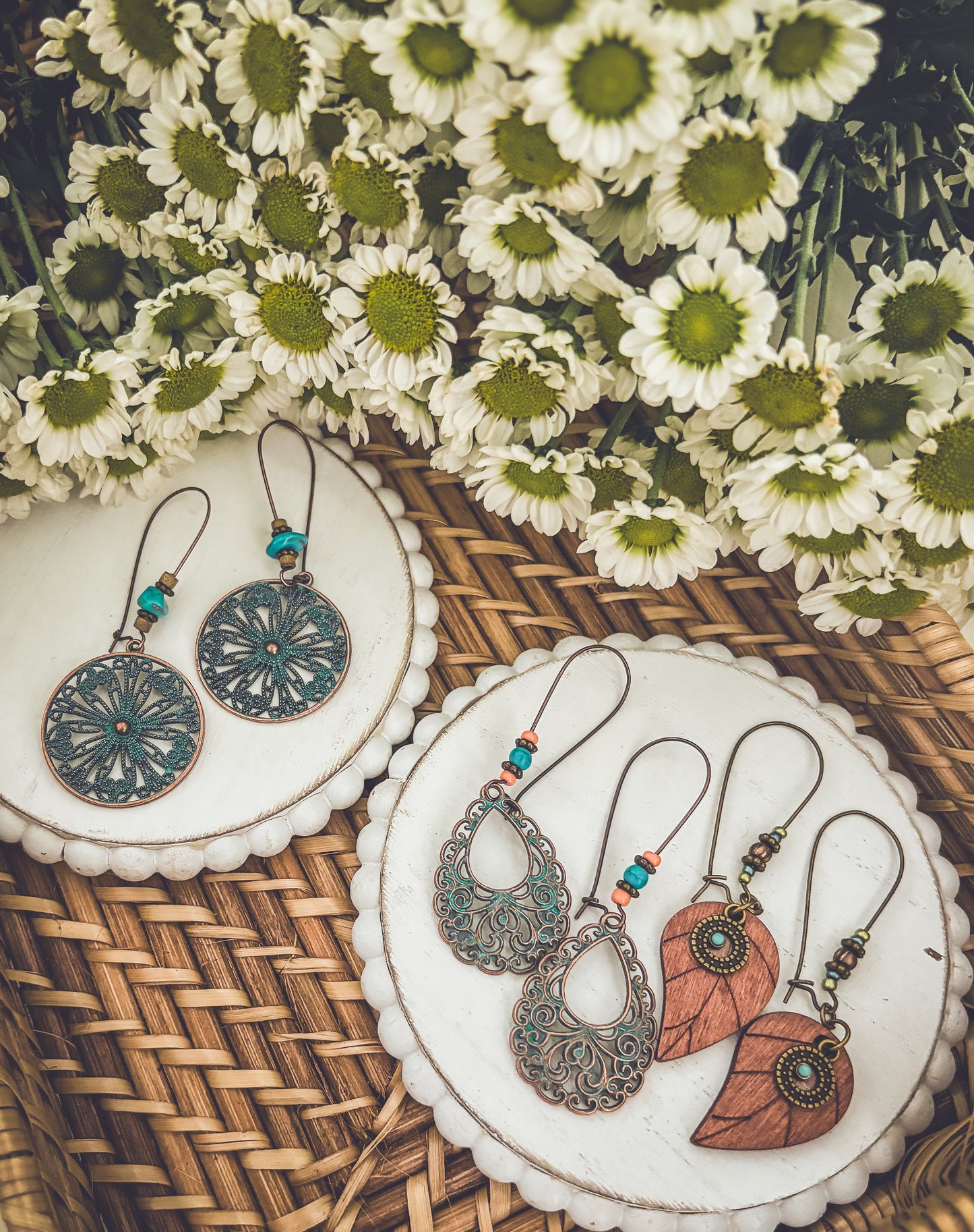 Beautiful Bohemian Earring Set - Set of 3