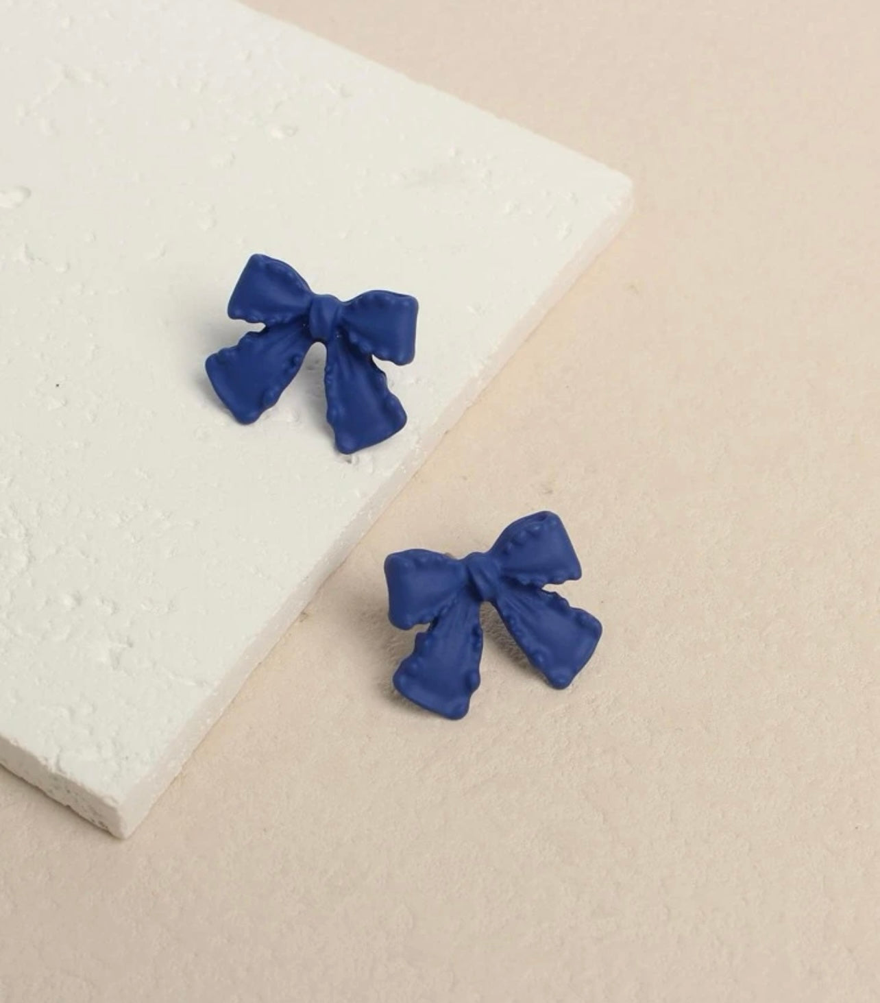 Beautiful Blue Bow Earrings