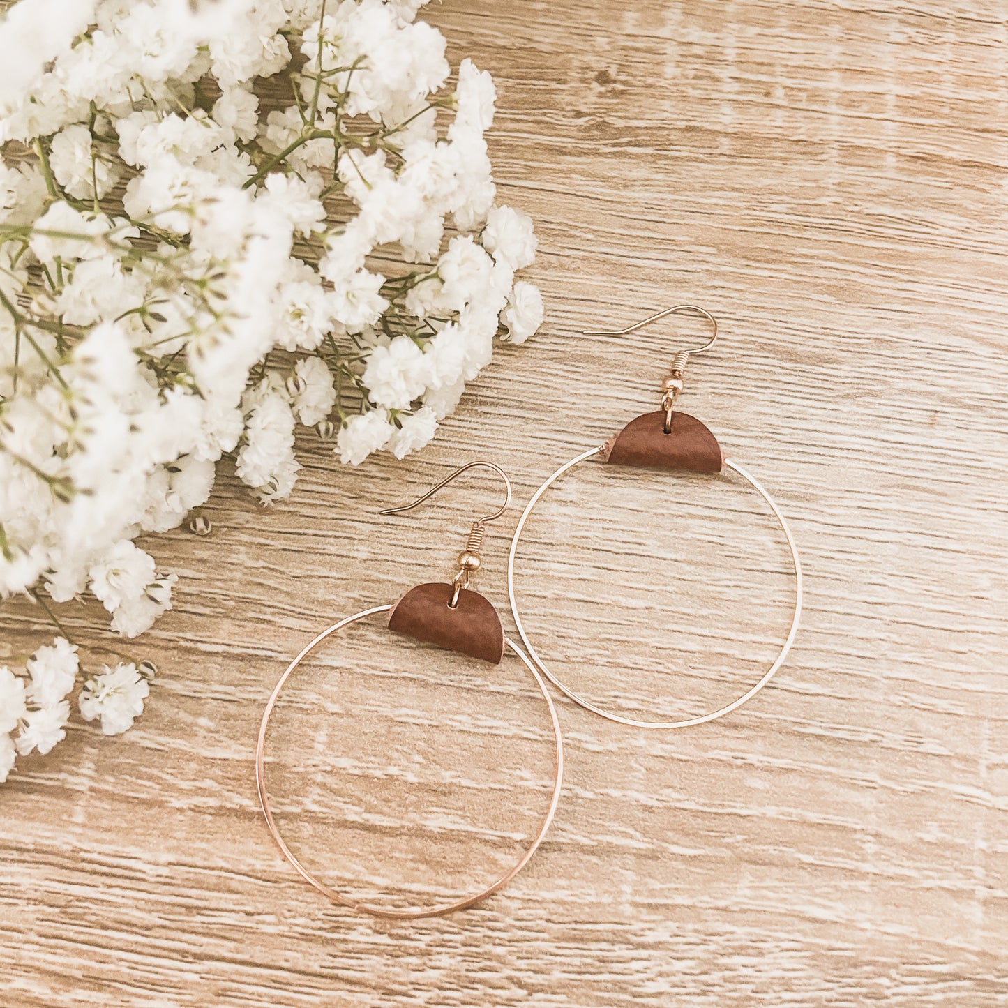 Beautiful Leather Hoop Earrings