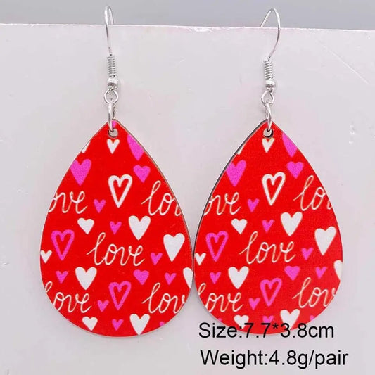 Beautiful Red Valentines Earrings