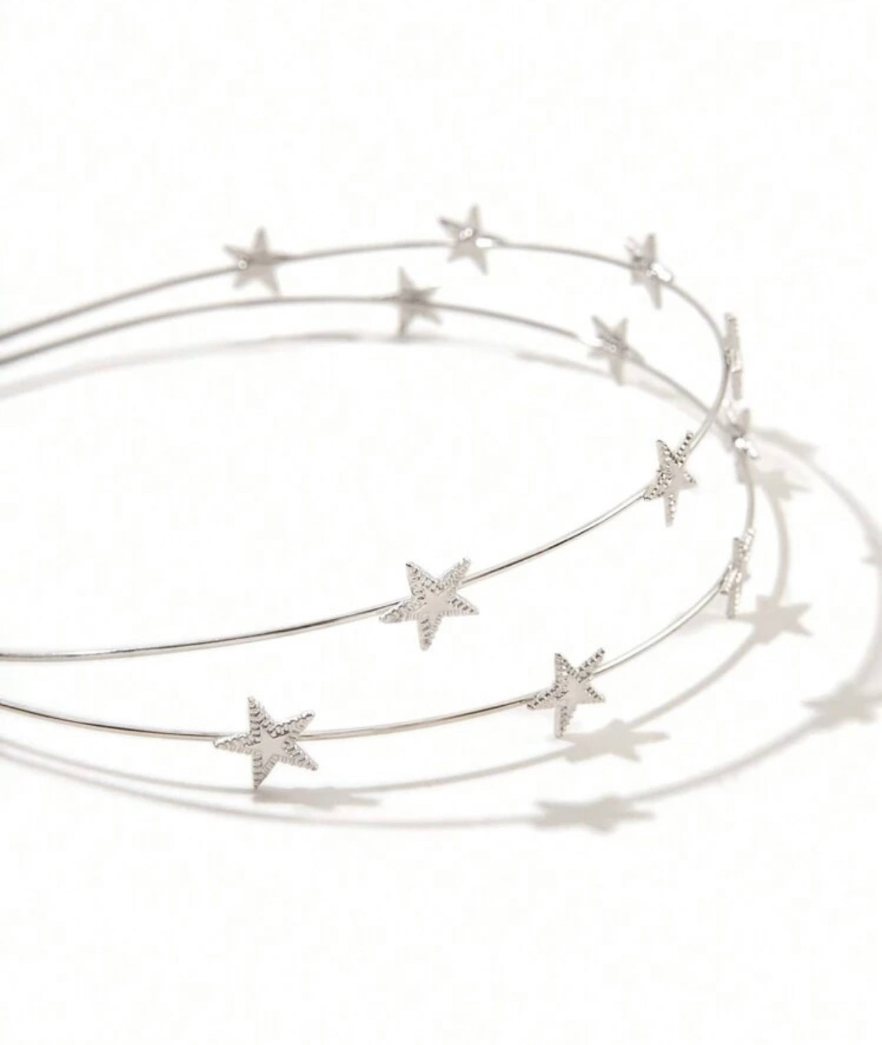 Beautiful Silver Stars Headband