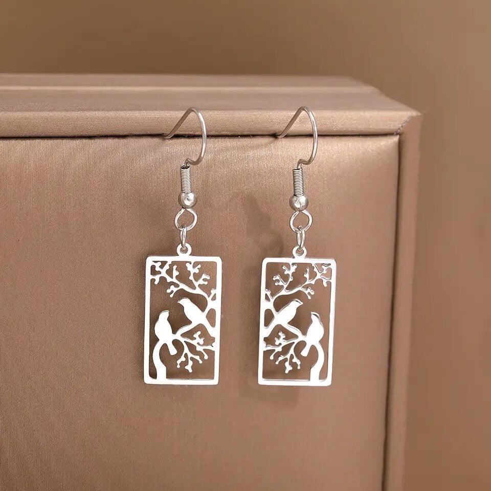 Beautiful Gold or Silver Bird Earrings