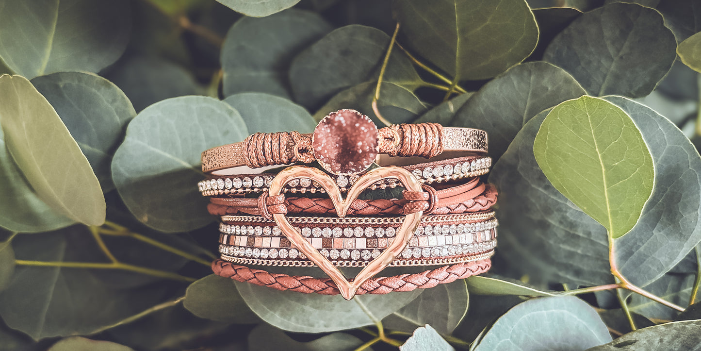 Beautiful Heart Leather Bracelet