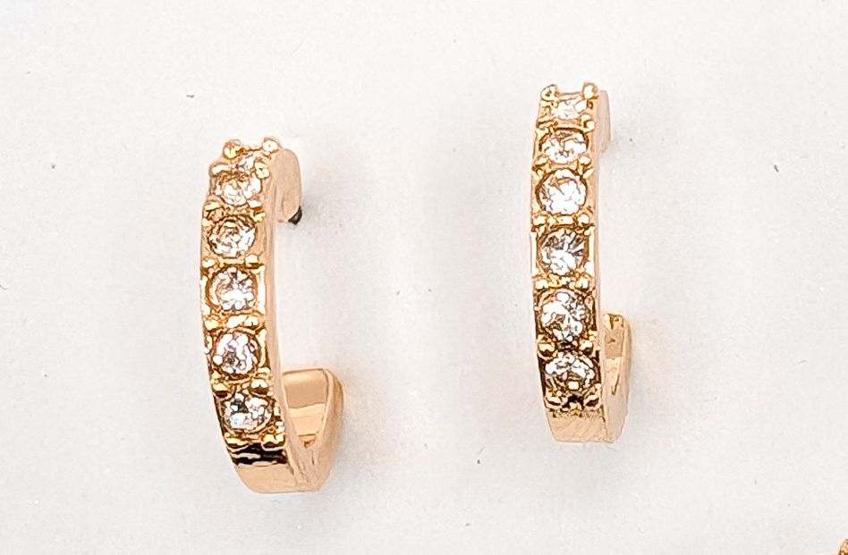 Beautiful 5 Pair Set of Gold Hoop Earrings