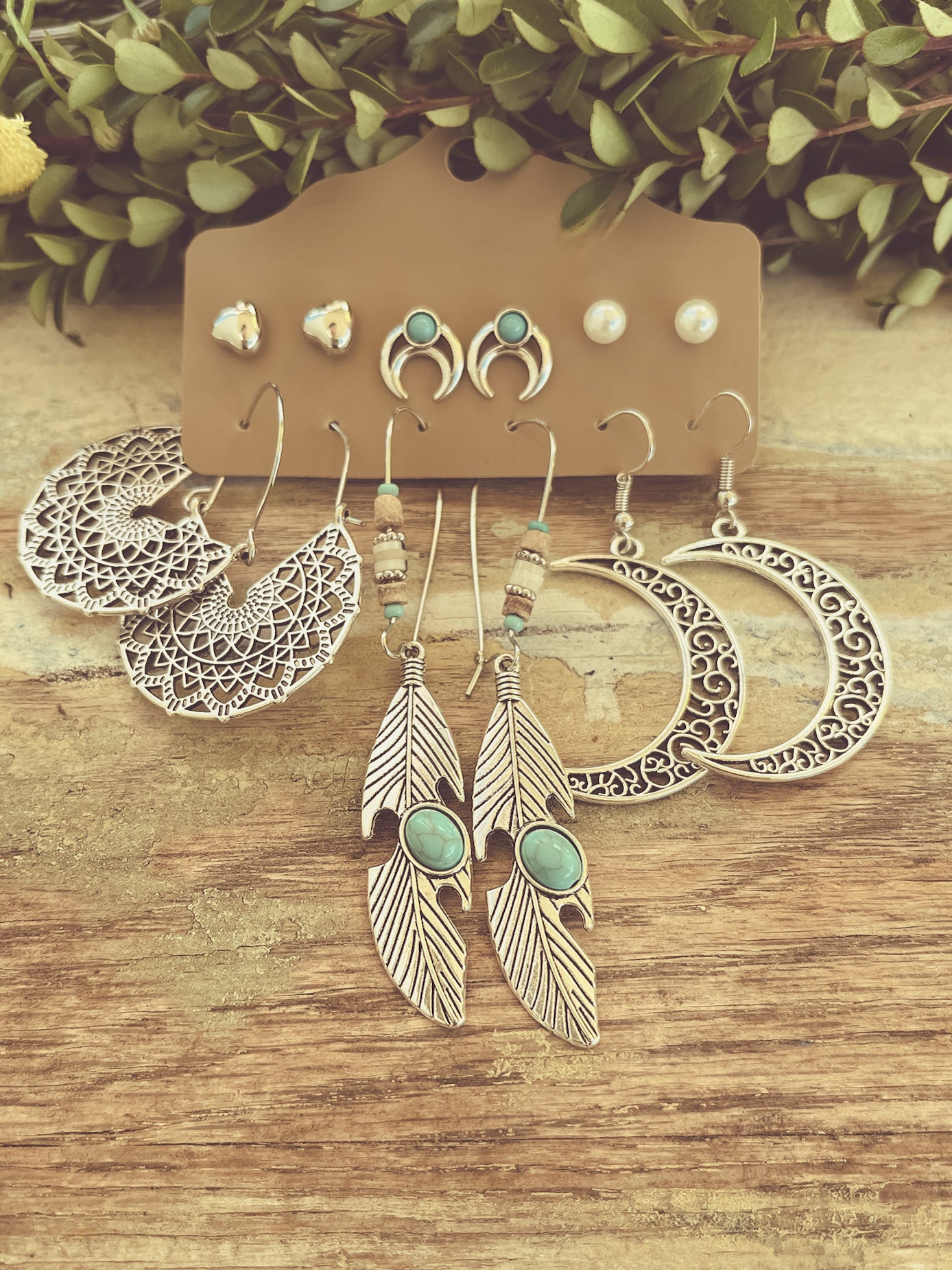 Beautiful Bohemian Earring Set - Set of 6