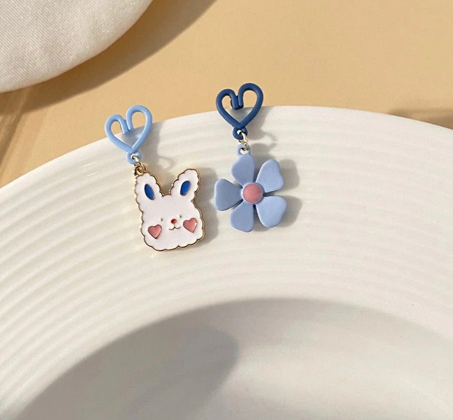 Adorable Blue Bunny Earrings