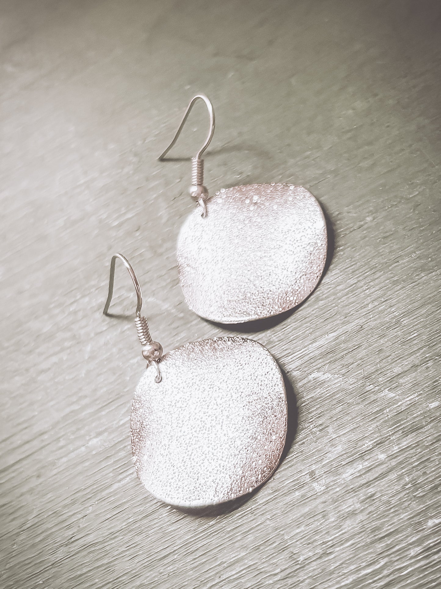 Beautiful Hammered Silver Drop Earrings