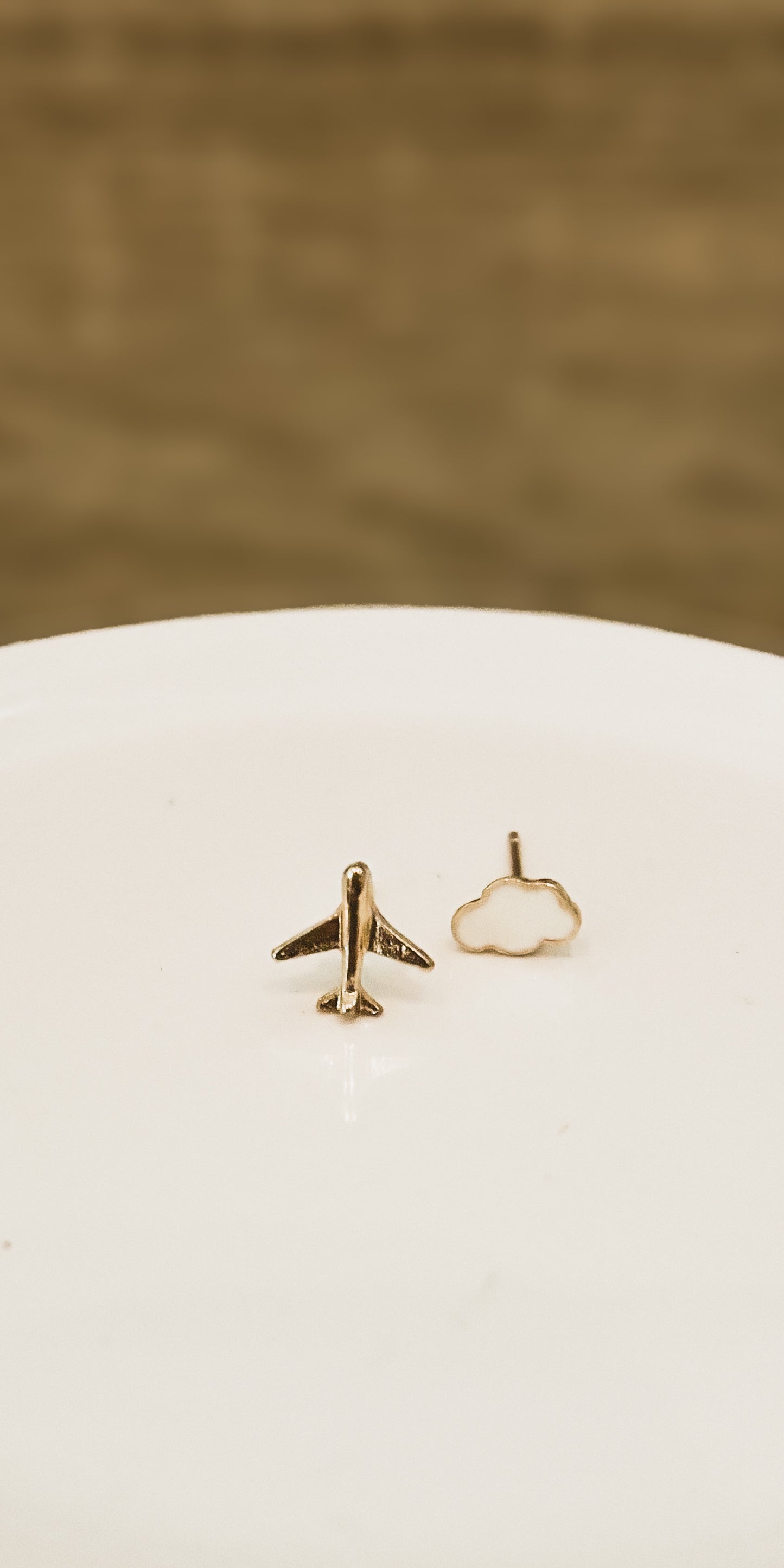 Adorable Cloud and Airplane Stud Earrings