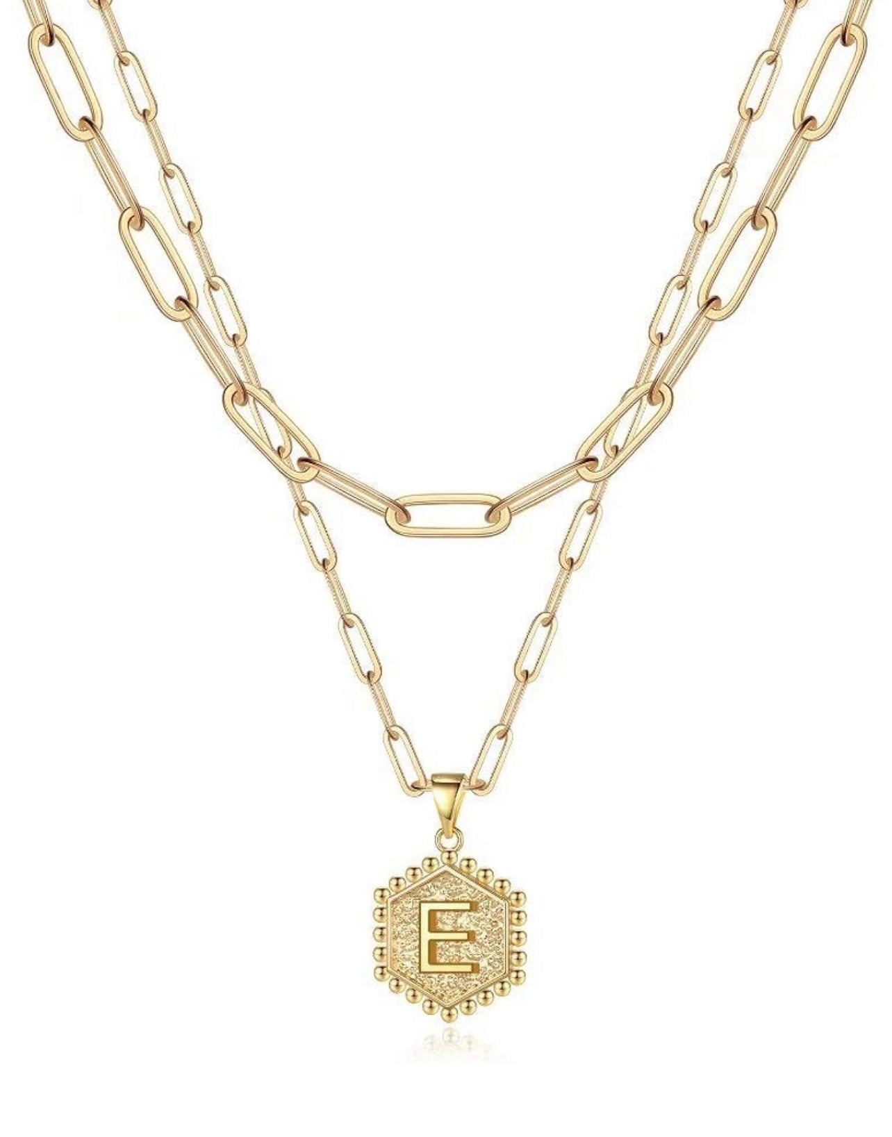 Beautiful Gold Layered Initial Necklace