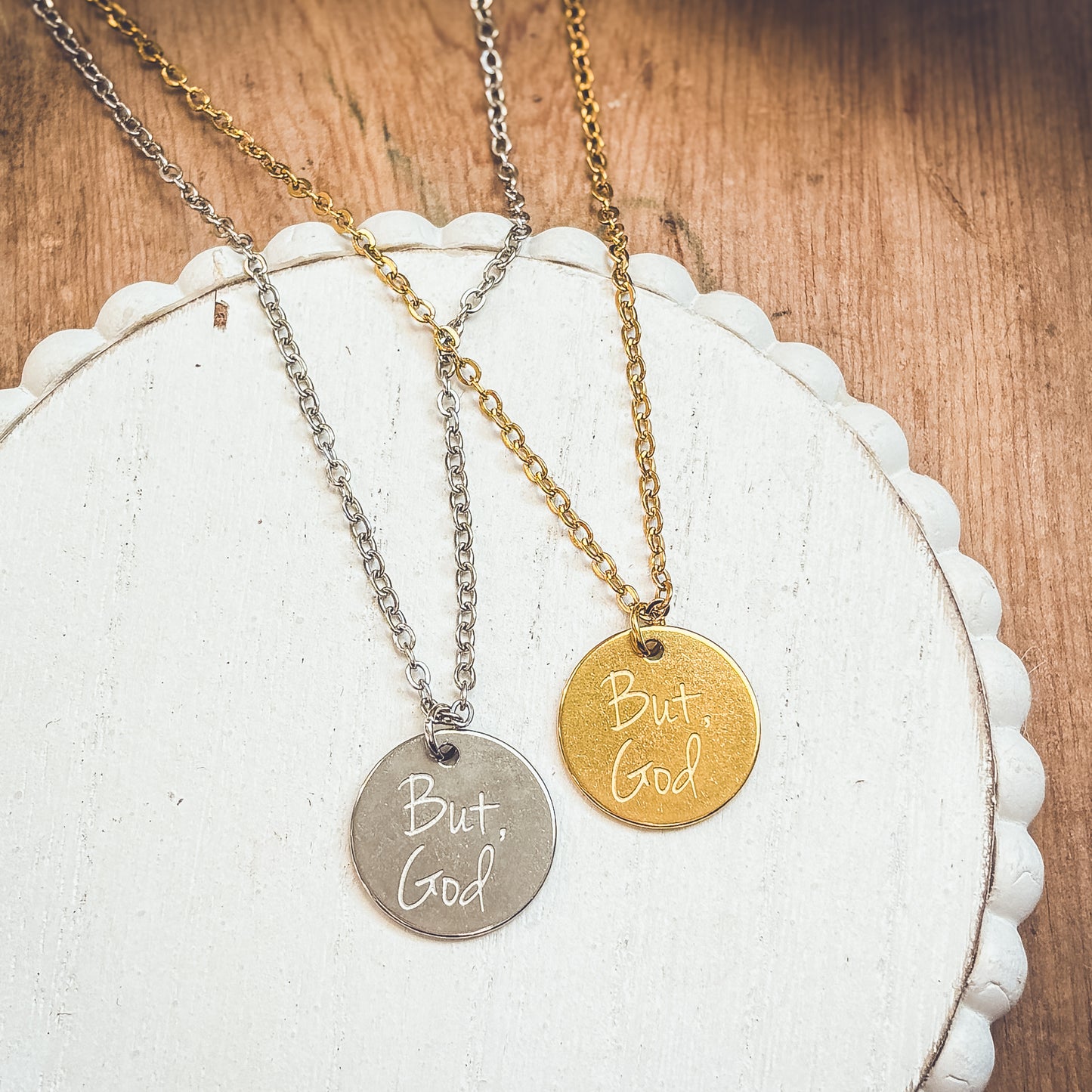 Beautiful But God Necklace - Gold or Silver