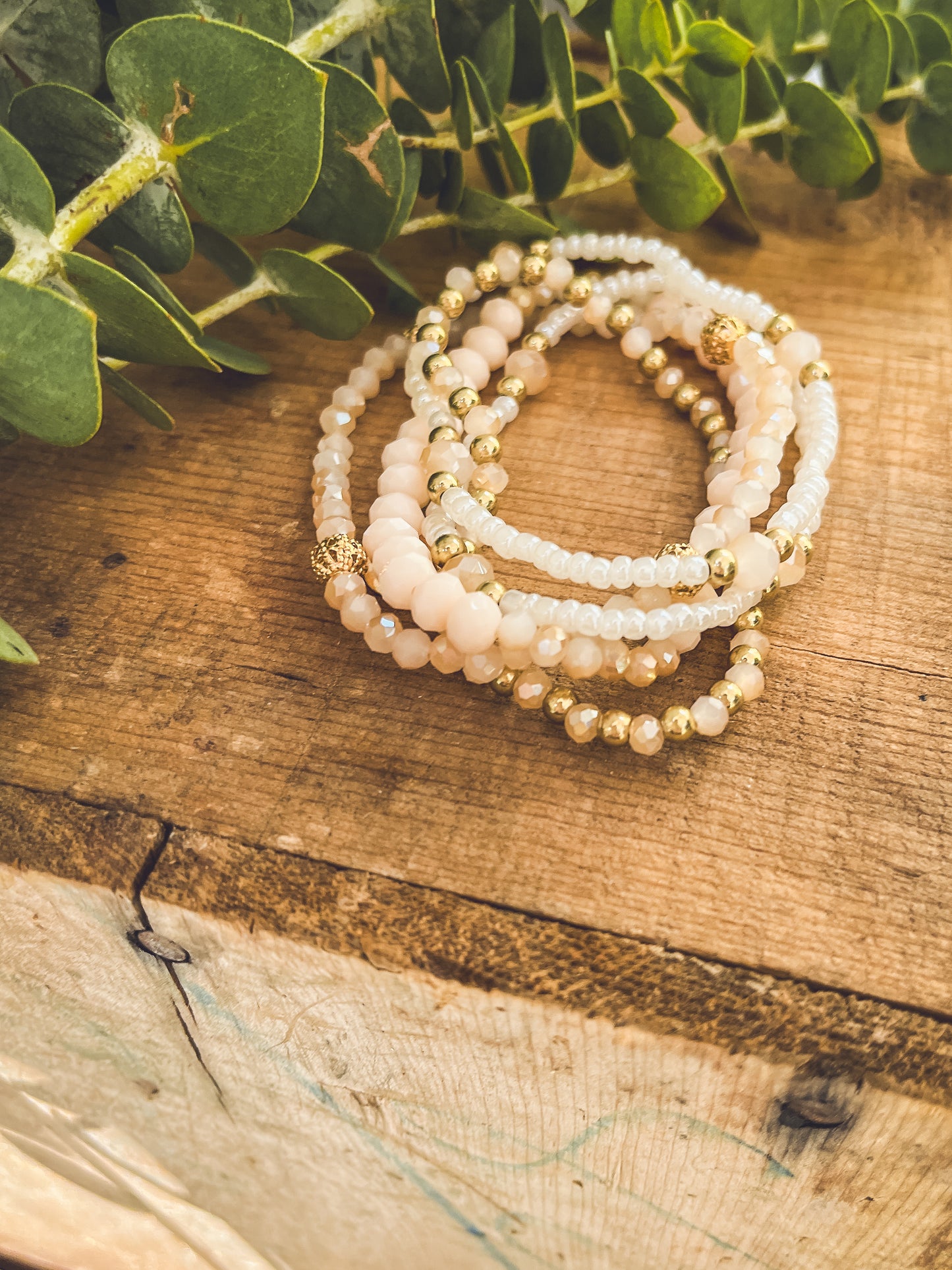 Beautiful Soft Pink Bracelet Set