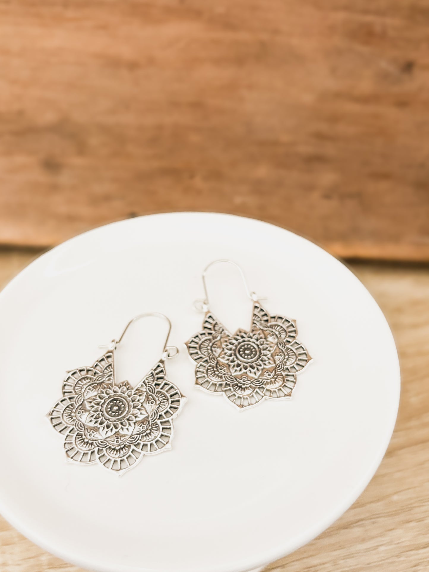 Beautiful Gold or Silver Manadala Earrings