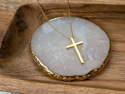 Beautiful Gold or Silver Cross Necklace