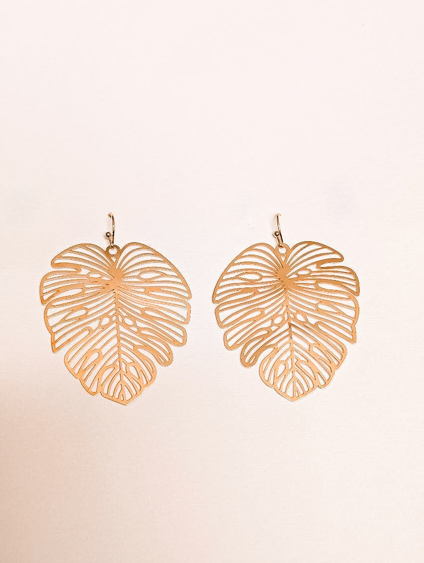 Beautiful Gold Leaf Earrings