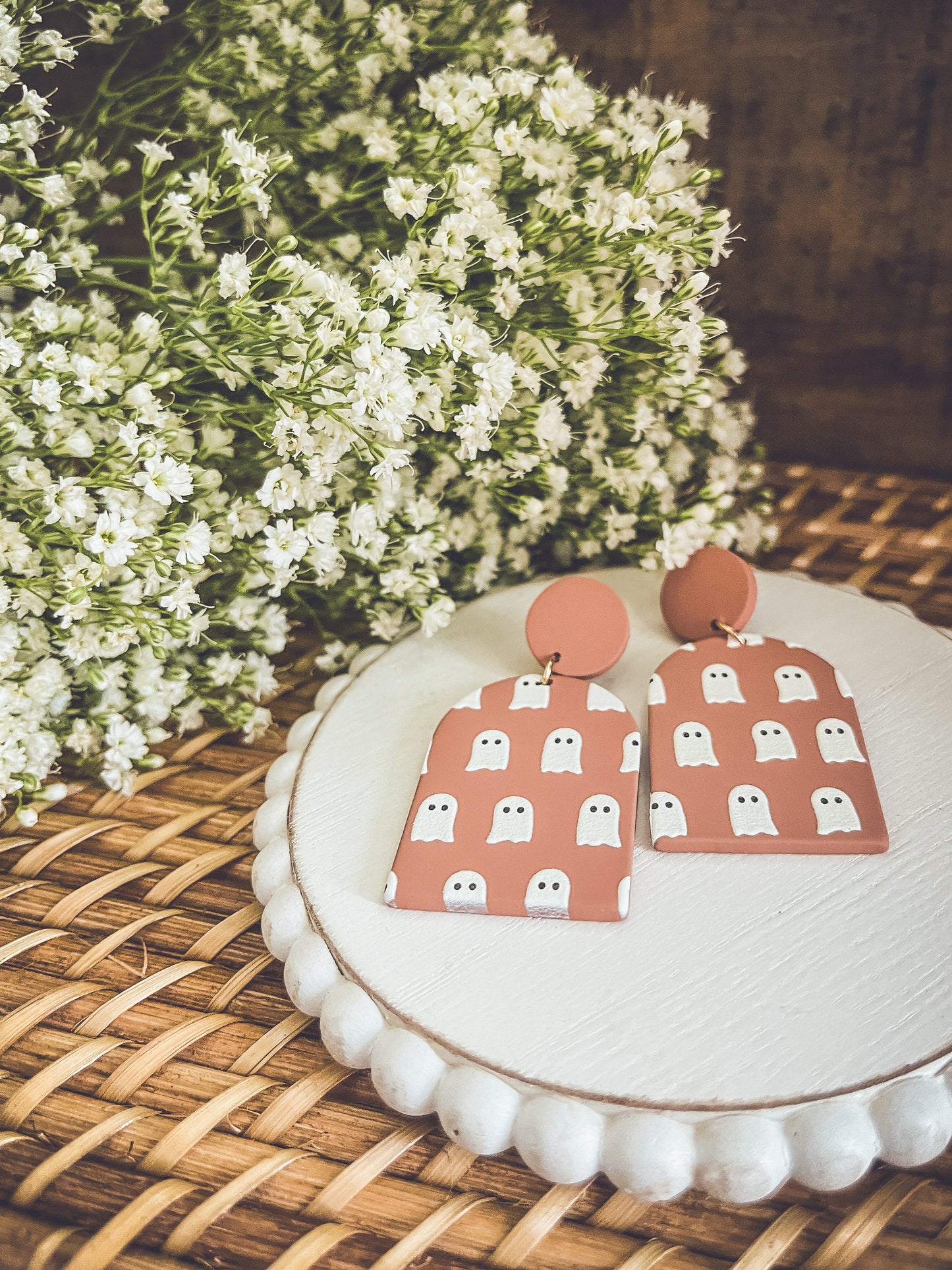 Adorable Ghost Halloween Earrings