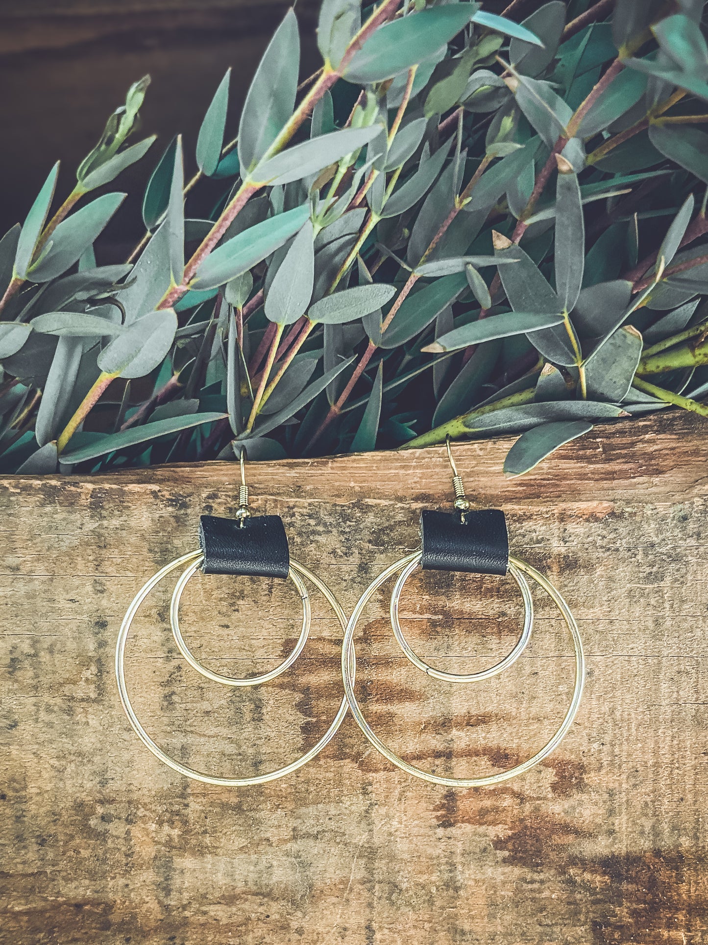 Beautiful Leather Hoop Earrings