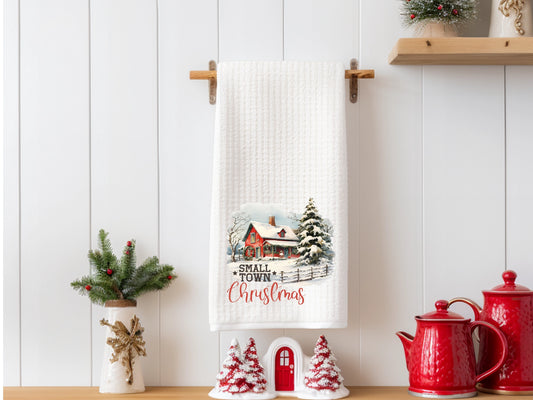 Small Town Christmas Kitchen Towel