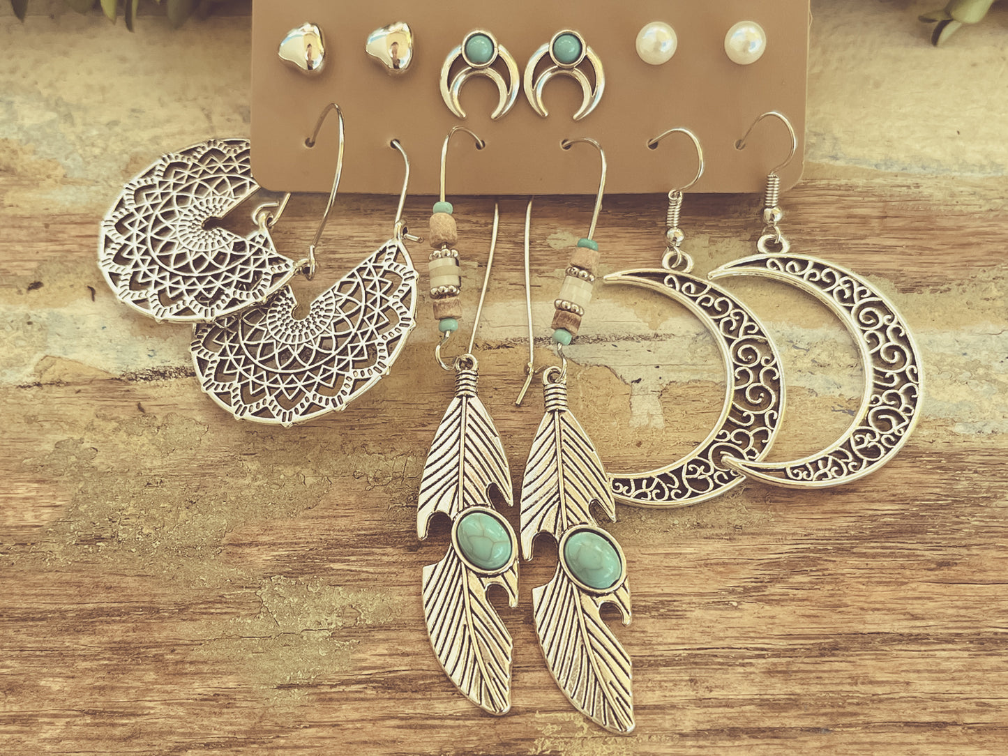 Beautiful Bohemian Earring Set - Set of 6