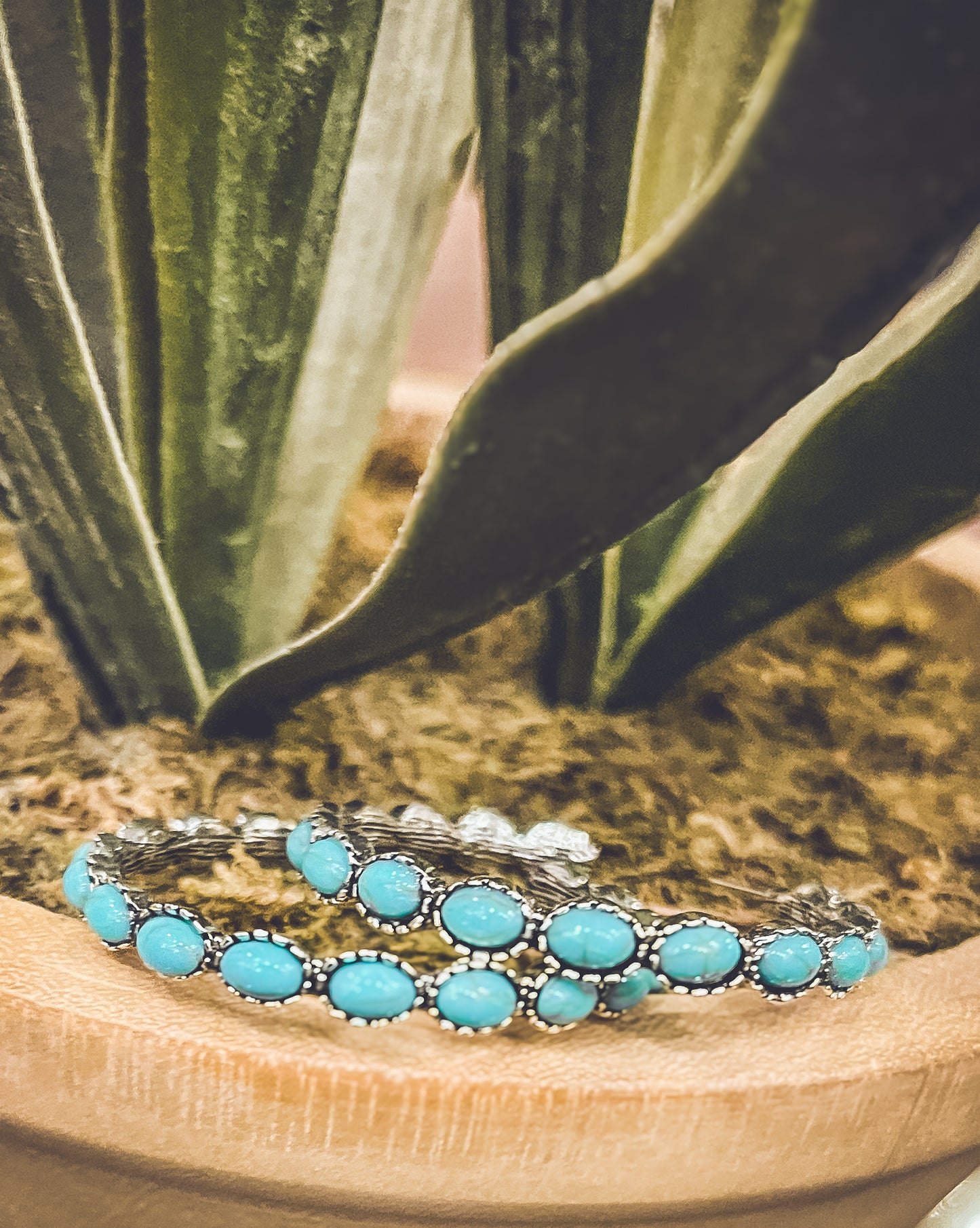 Beautiful Turquoise Hoop Earrings