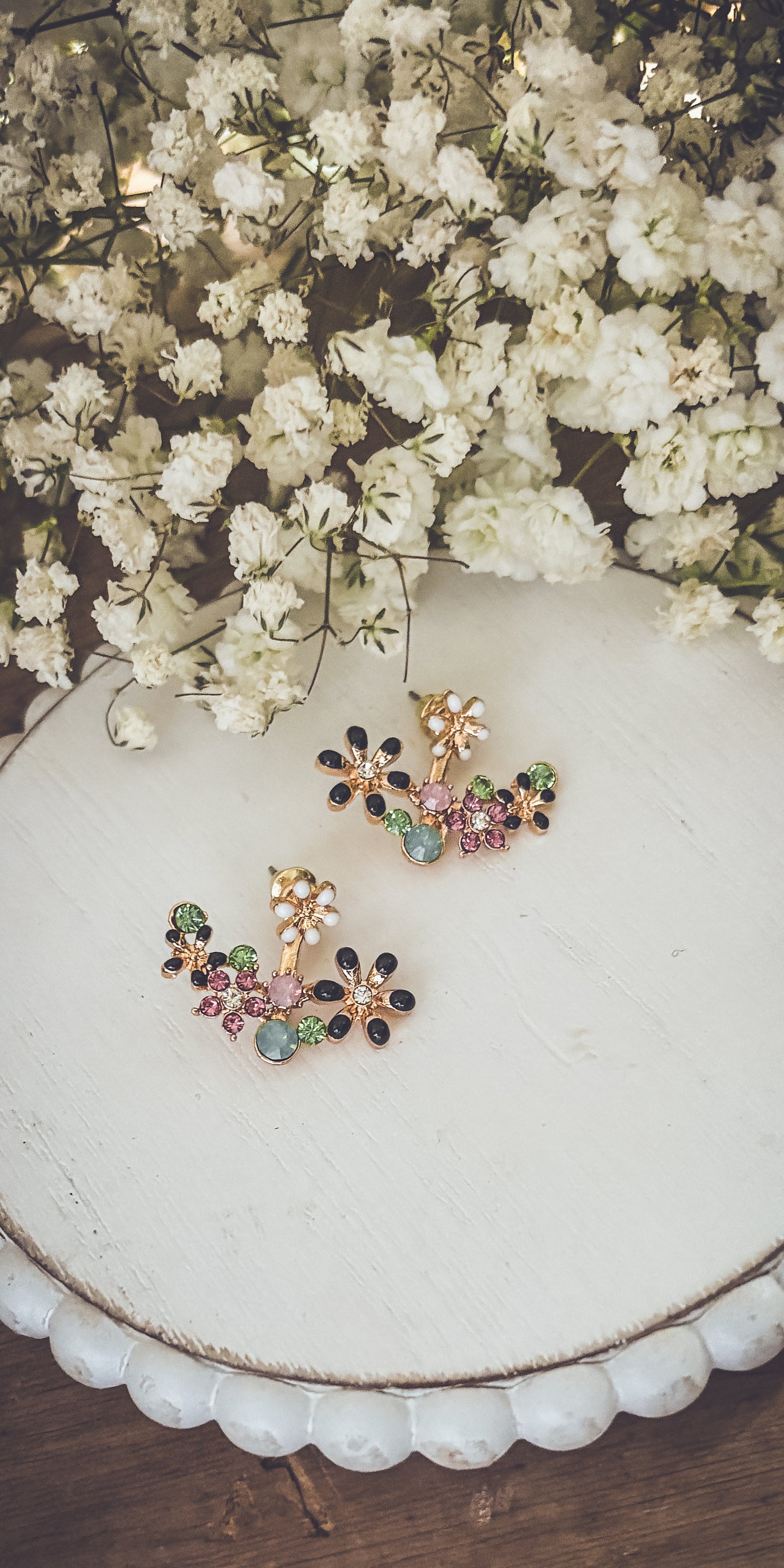 Beautiful Flower Jacket Earrings