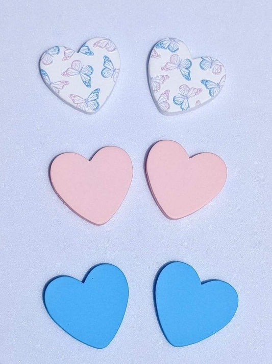 Beautiful Heart Stud Earring Set