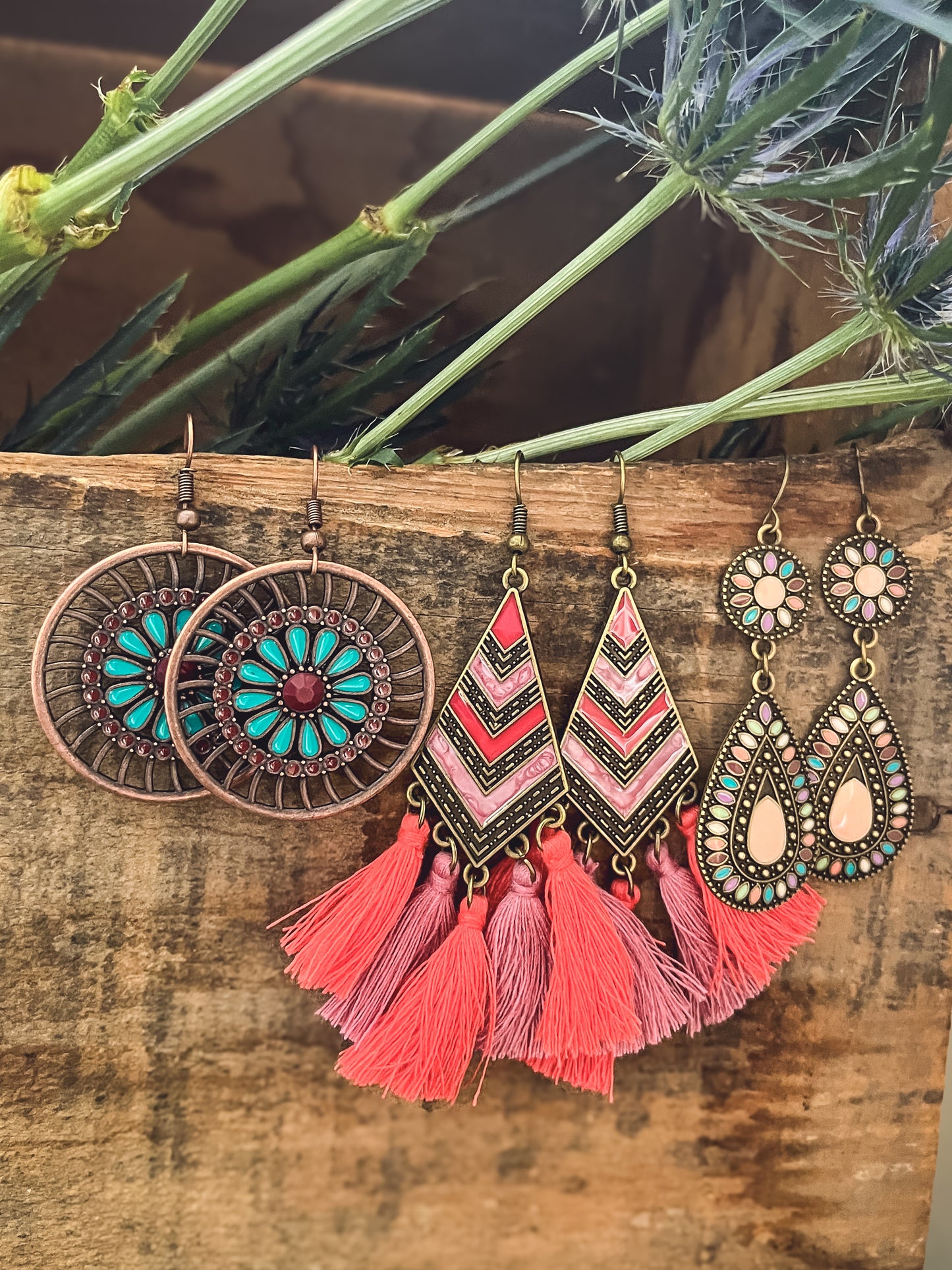 Beautiful Bohemian Earring Set - Set of 3