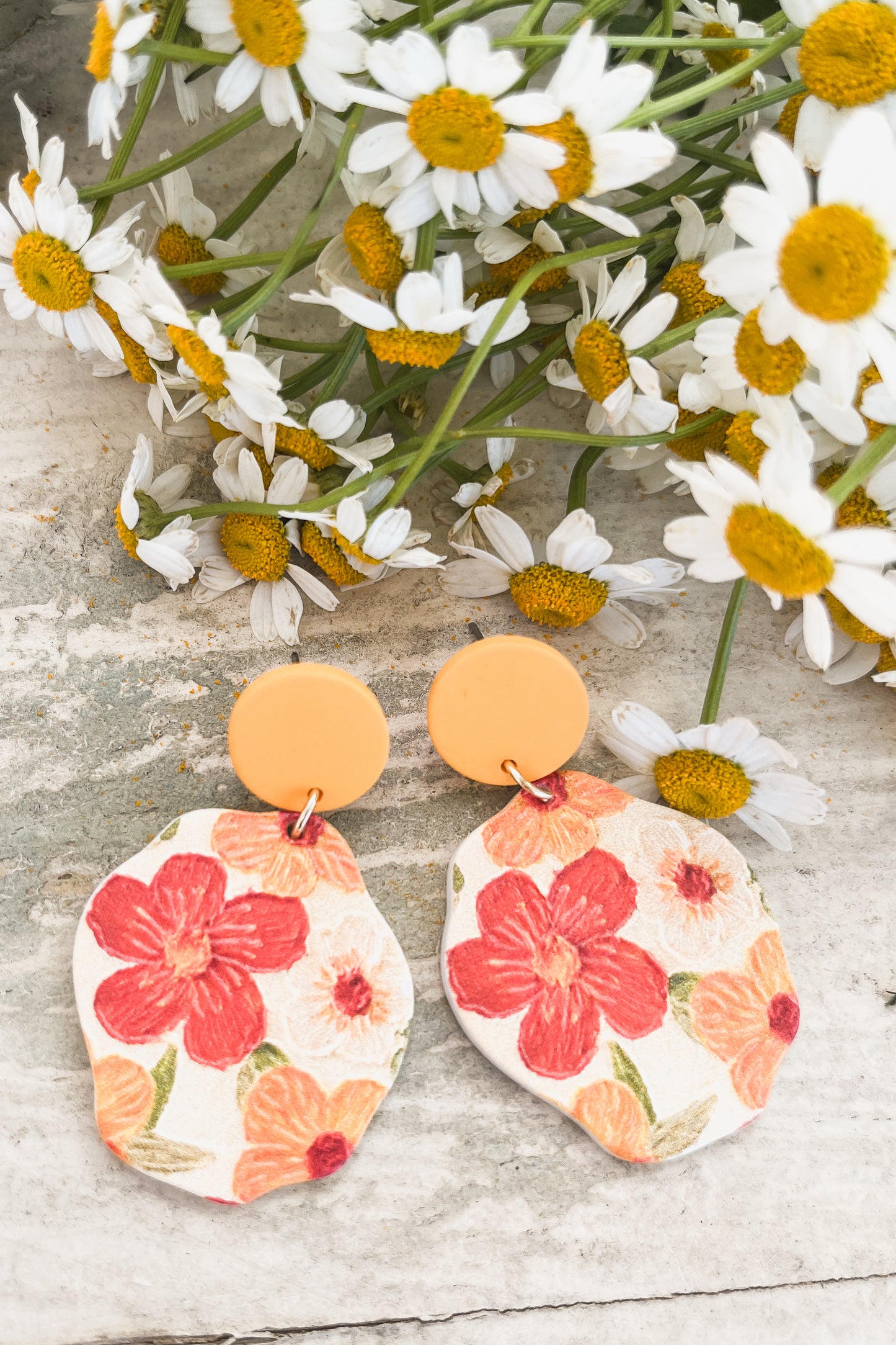 Beautiful Bright Floral Earrings