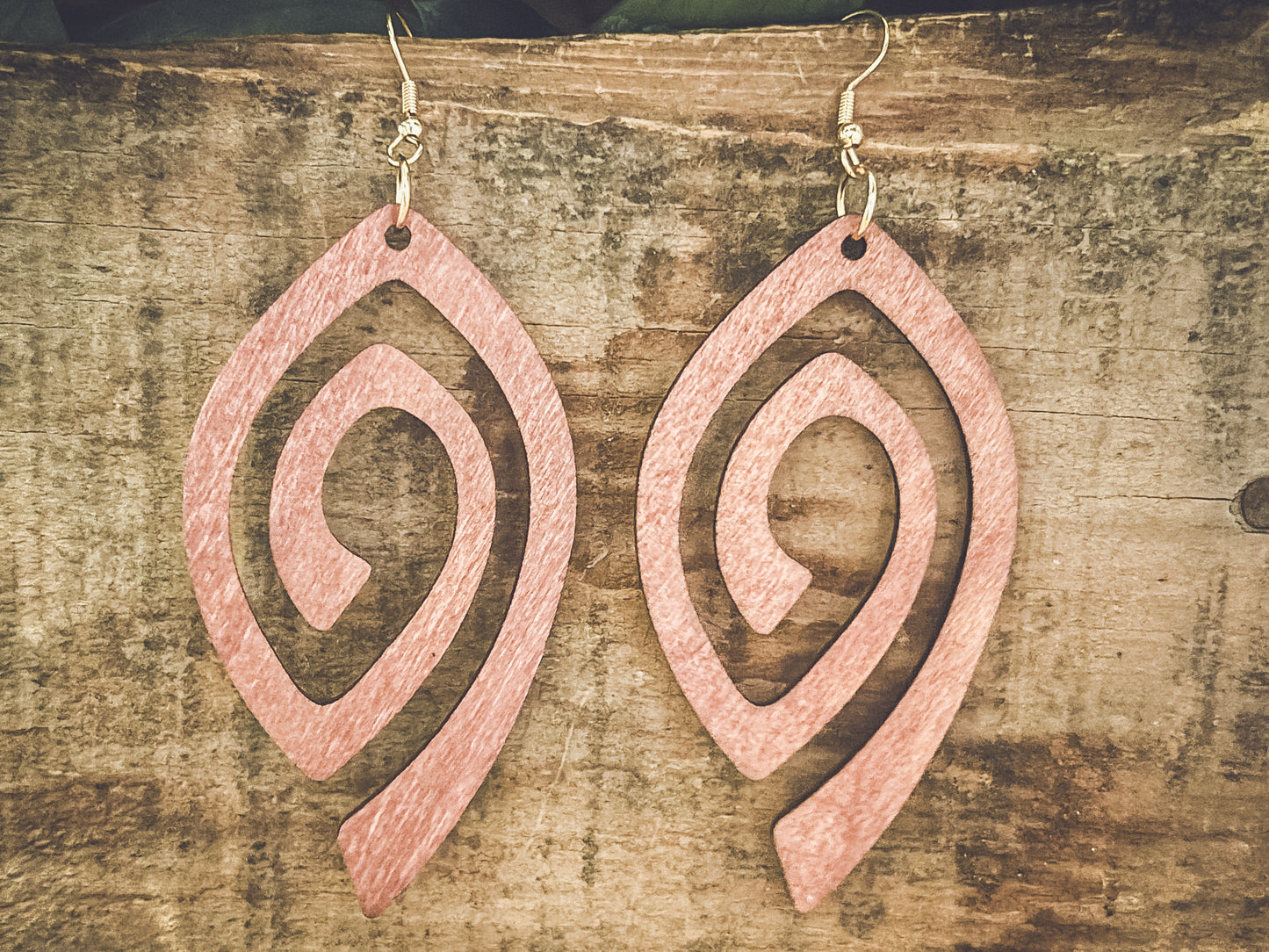 Beautiful Boho Wooden Drop Earrings