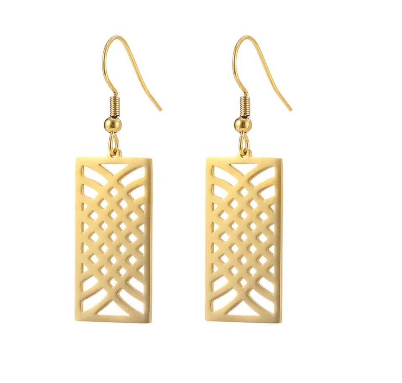 Beautiful Gold or Silver Stainless Geometric Earrings