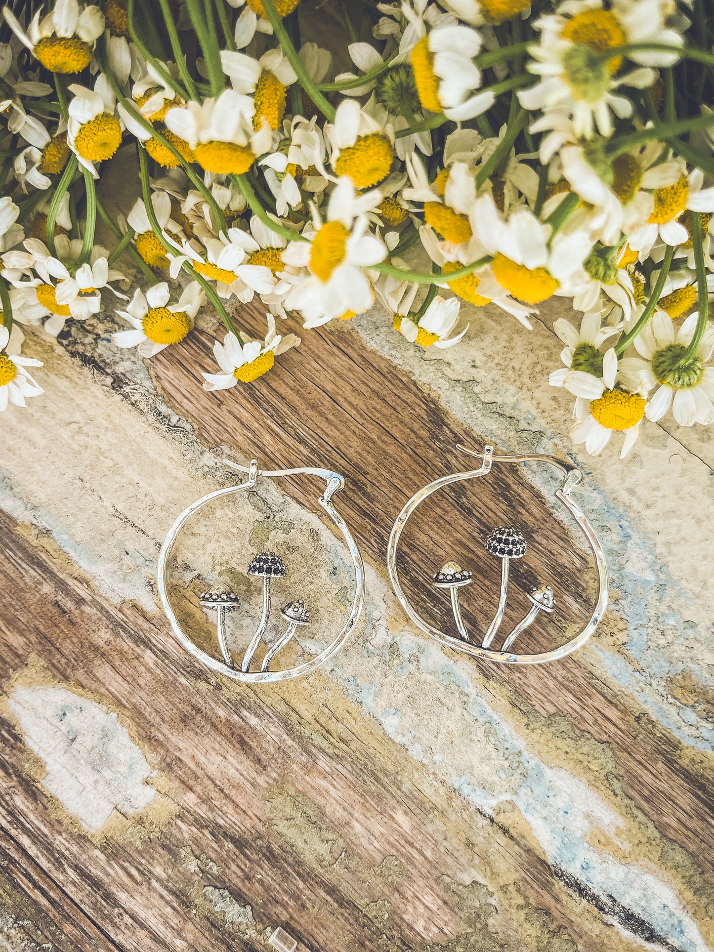 Adorable Mushroom Hoop Earrings