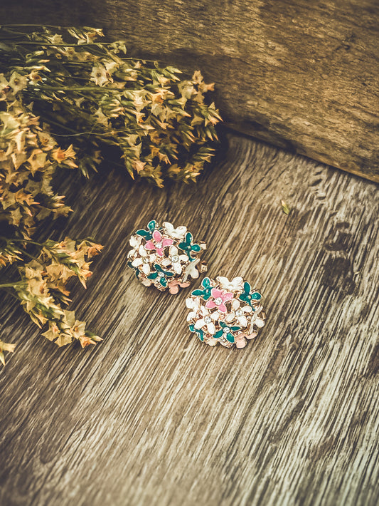 Beautiful Summer Floral Bouquet Earrings