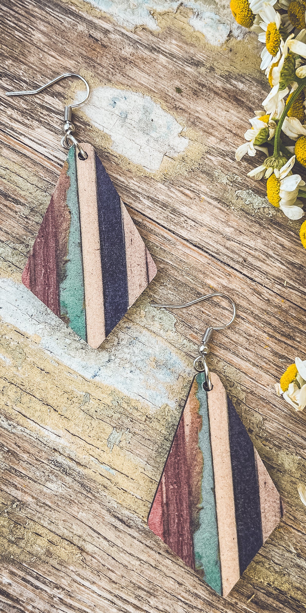 Beautiful Wood Drop Earrings