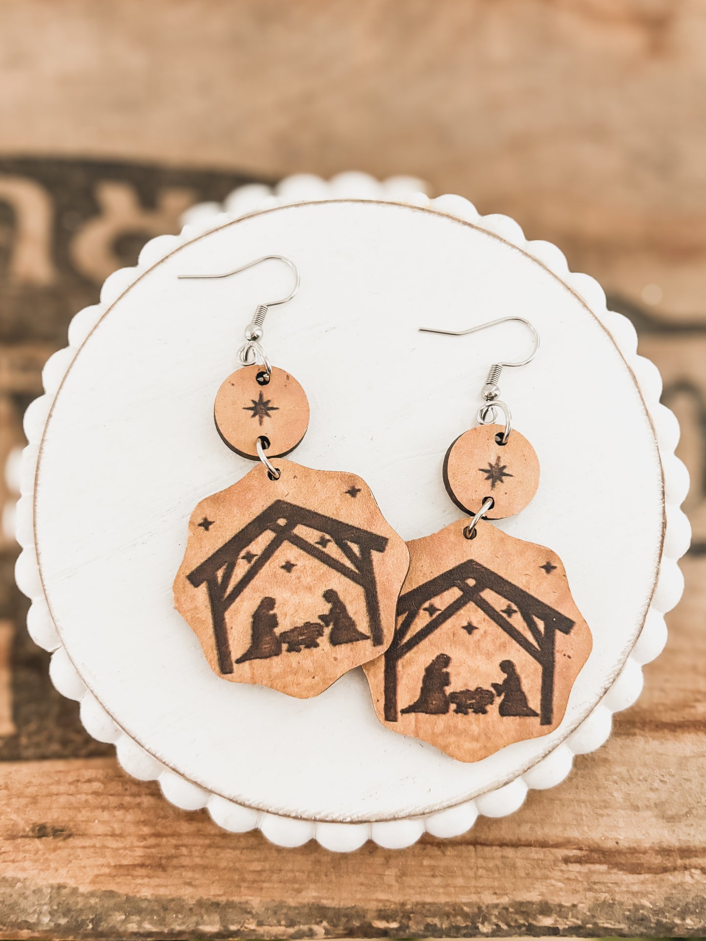 Beautiful Christmas Nativity Earrings