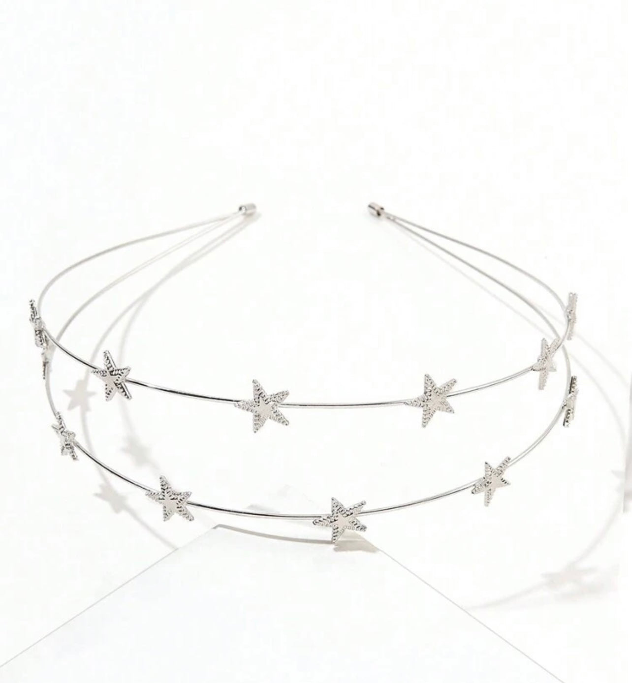 Beautiful Silver Stars Headband