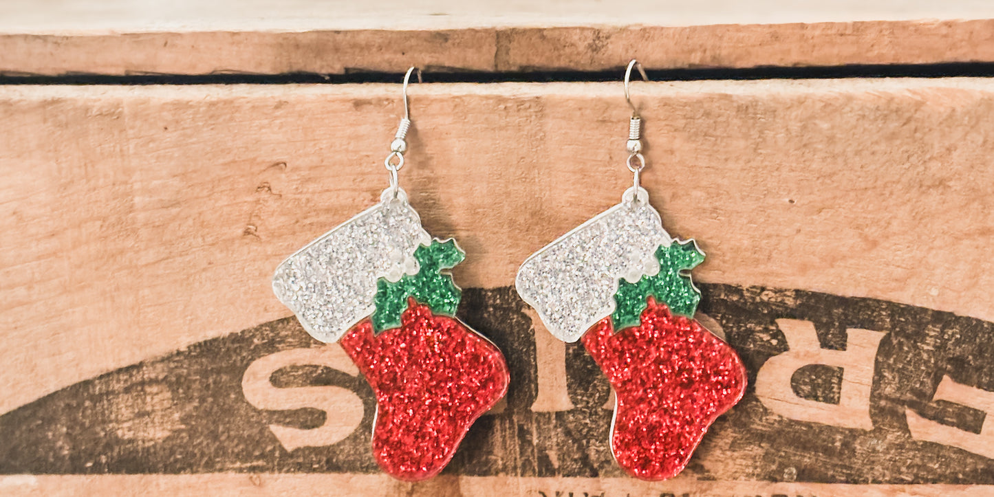 Adorable Christmas Stocking Earrings