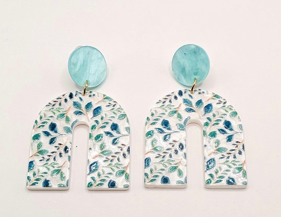 Beautiful Acrylic Floral Earrings