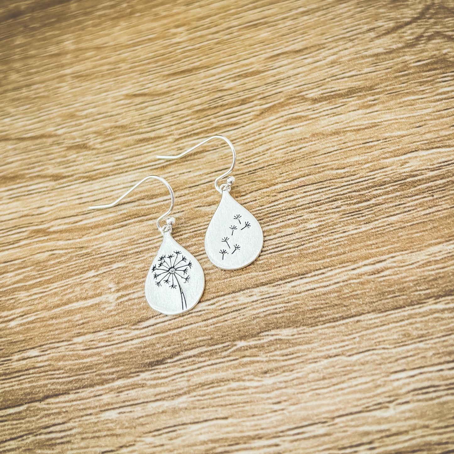 Beautiful Dainty Dandelion Drop Earrings