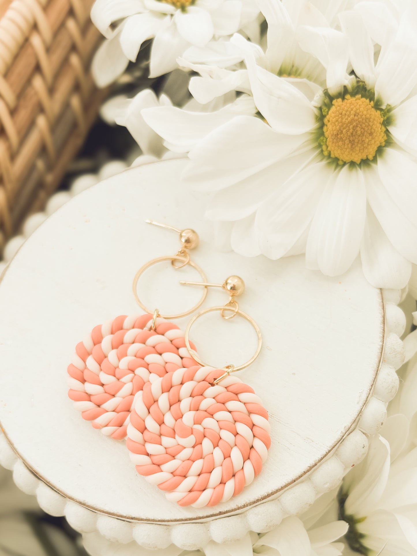 Beautiful Clay Twist Earrings