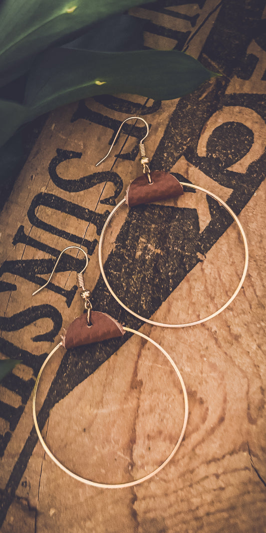 Beautiful Leather Hoop Earrings