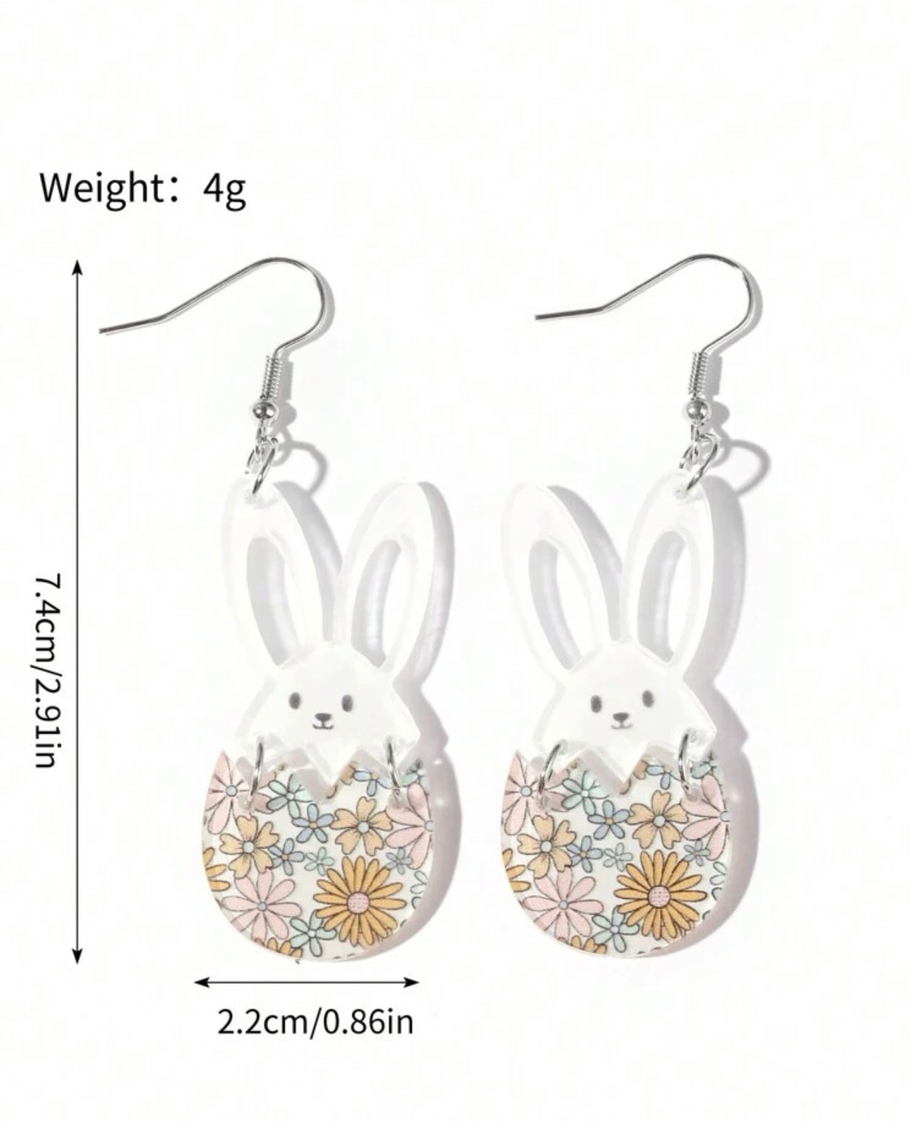 Beautiful Acrylic Bunny Earrings