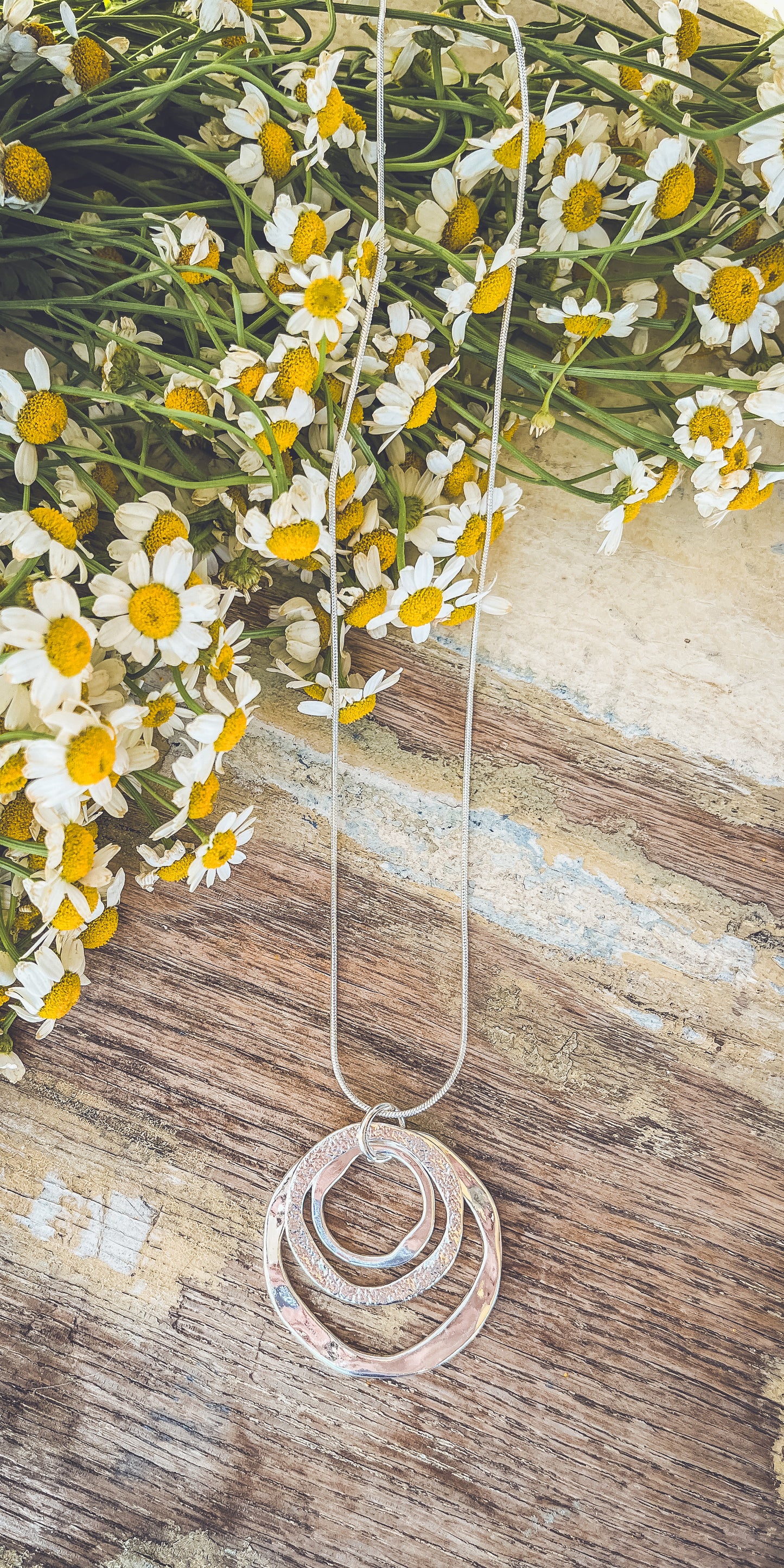 Beautiful Boho Silver Pendant Necklace