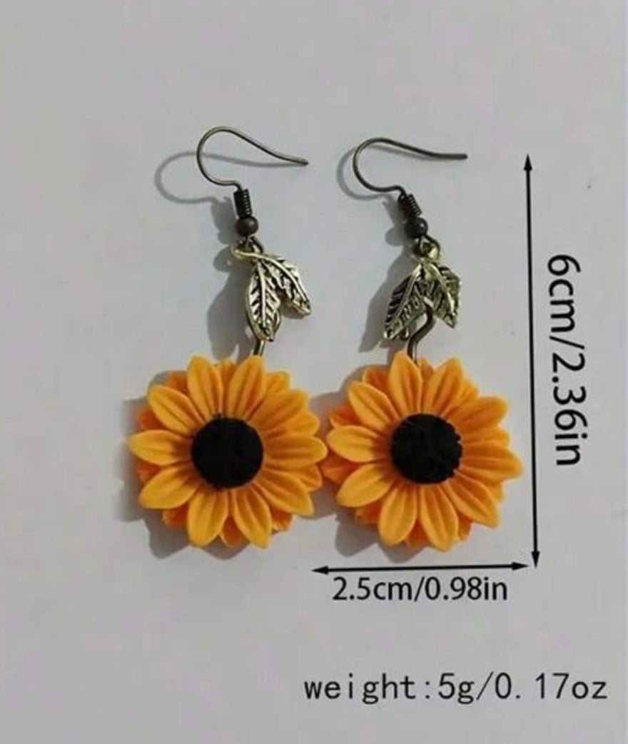 Beautiful Sunflower Earrings